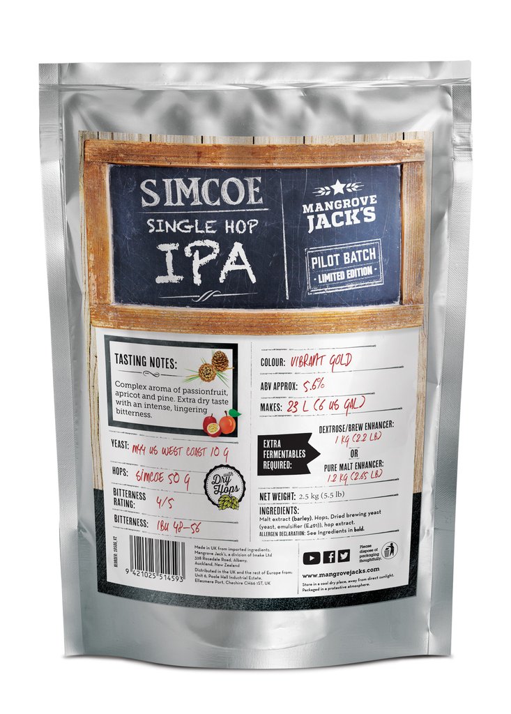 Купить Mangrove Jack's Limited Edition Hopped IPA Simcoe 2,5 кг в Воронеже